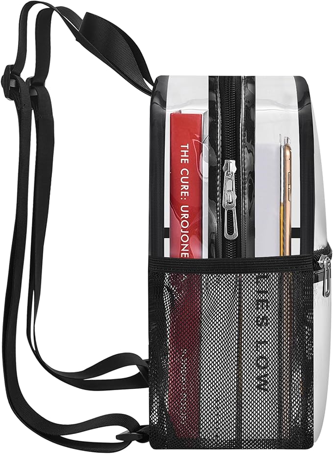 USPECLARE Clear Backpack Stadium Approved 12X11x6, Waterproof Clear Bag Stadium Backpack for Concert Work Sport Event