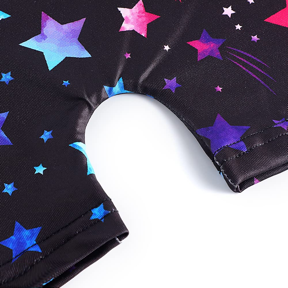 DAXIANG Gymnastics Leotards for Girls Gymnastics Outfit Dance Unitard Black Stars 3-4Y