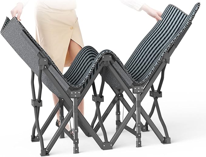 ATORPOK Camping Cot for Adults with Cushion Comfortable, Tent Folding Cot for Sleeping, Lightweight Folding Bed with Carry Bag Supports 450 lbs