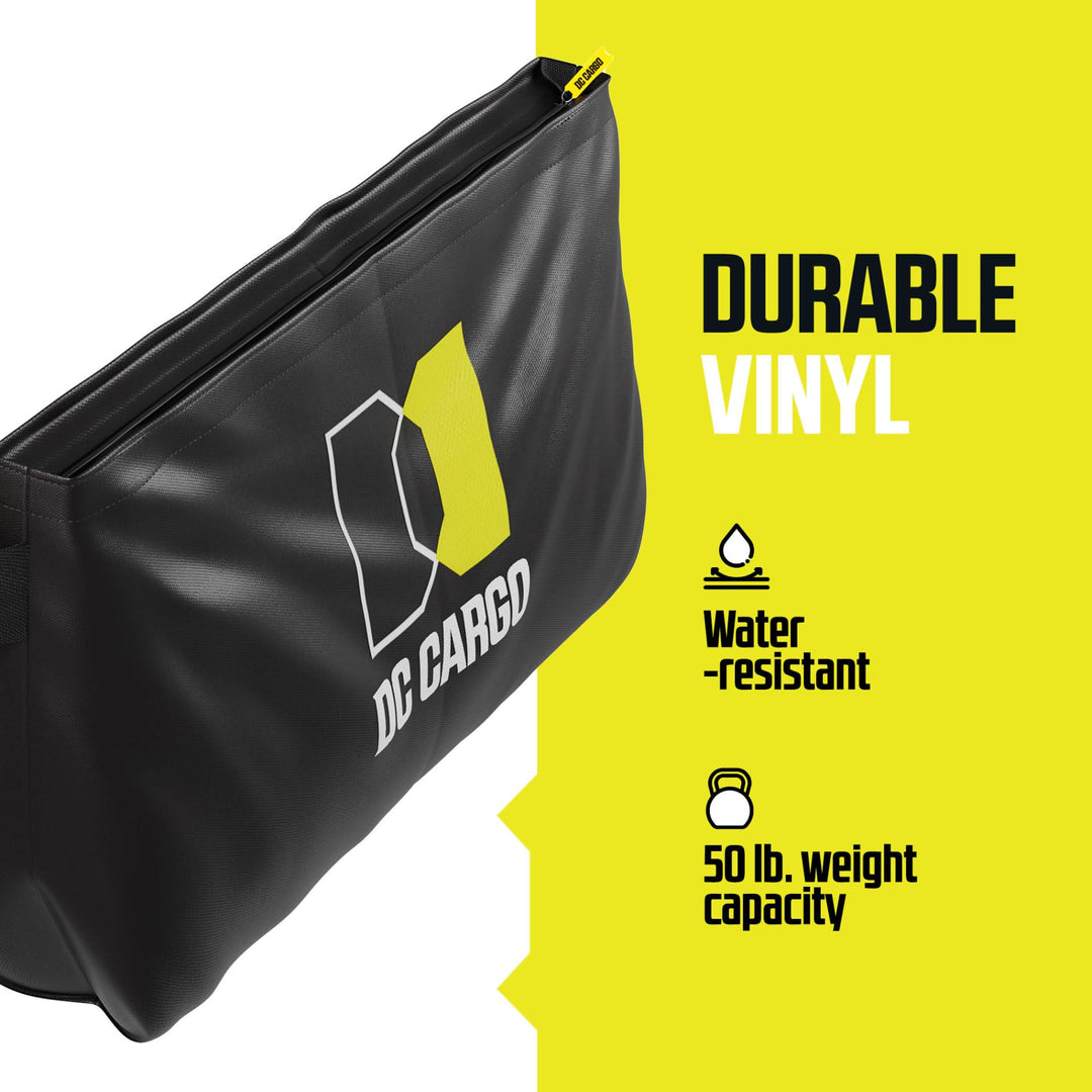 2 Pack Vinyl Trailer Storage Bag with E-Track Spring Fittings | Insert Into E Track Tie-Down System Horizontal/Vertical Rail Slots in Trailers, Trucks, Vans, Warehouses, 14” x 24”, WLL 50 pounds