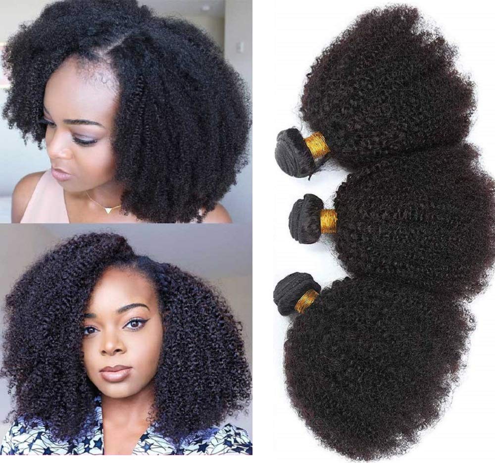 Mongolian Afro Kinky Curly Boho Human Braiding Hair Bundles 10 10 10 Inch 4B 4C Afro Kinky Human Hair Bundles For Black Women Af