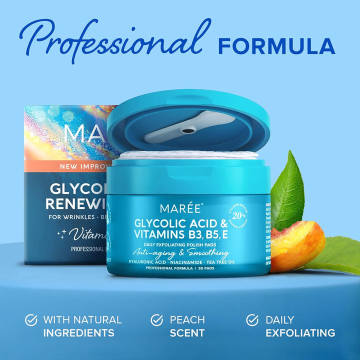 Collagen Toner Pads with Retinol | Hydrating Anti-Aging Wipes for Skin