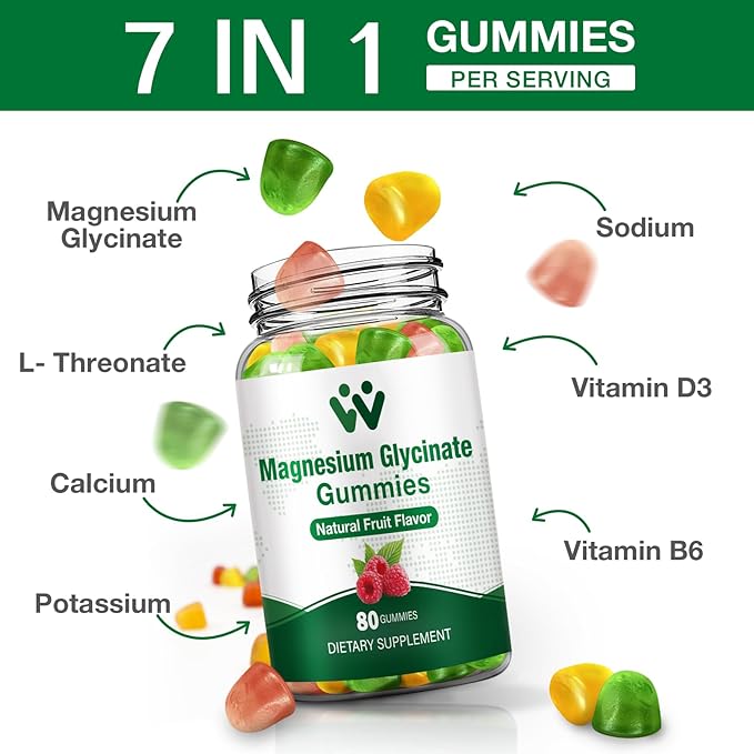 Magnesium Glycinate Gummies for Adults & Kids