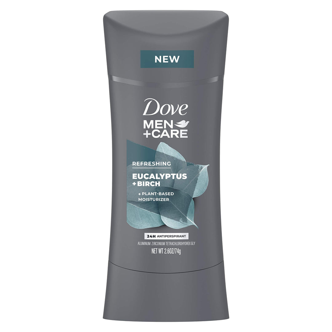 Dove Men+Care Antiperspirant Deodorant Antiperspirant Eucalyptus + Birch Natural Inspired Deodorant For Men 2.6 Oz
