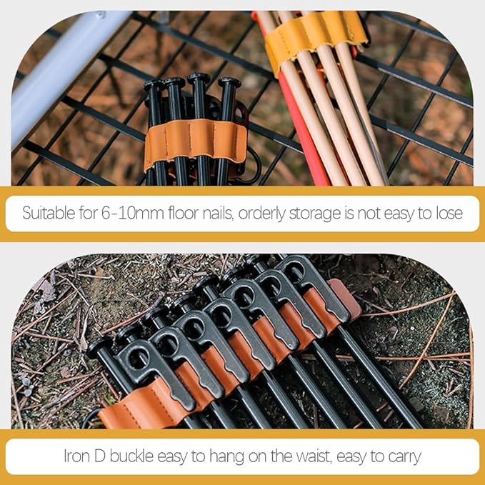 Beavorty 2pcs Nail Chain Storage Bag Outdoor Tent Camping Accessories Outdoor Camping Accessories Tent Nail Storage Bag Tent Pegs Chain Tent Stakes Organizer Portable Tent Sleeve Hook up