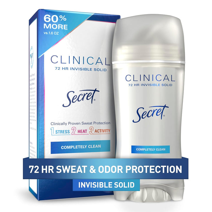 Secret Clinical Strength Antiperspirant Deodorant for Women | 72Hr Sweat & Odor Protection | Cool Waterlily Scent