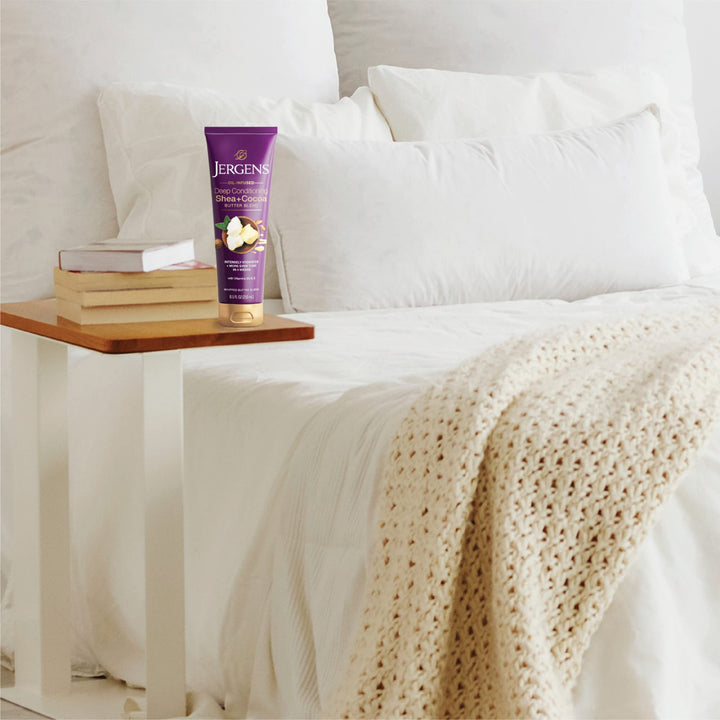 Jergens Shea and Cocoa Whipped Body Butter Lotion, Tone Enriching Hand And Body Lotion for Dry Skin, with Vitamins B3 & E, 8.5 Oz