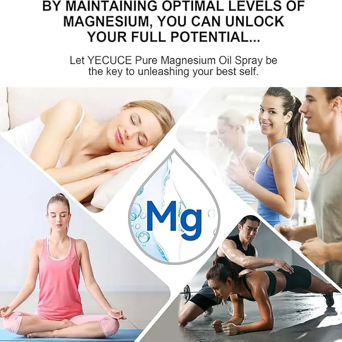 2 Pack Magnesium Oil Spray for Body and Feet, Natural Topical Solution, Pure & Fast-Absorbing, Soothe Muscles, Relaxation Support, Joint & Skin Care Pain Reduction Non-Greasy, High Absorption.