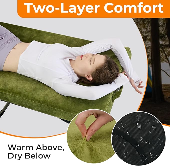 BDEUS Memory Foam Camping Mattress Pad 3inch Waterproof Roll Up Bed Sleeping Mat for Adults Portable Roll Up Mattress for Travel Guest Floor Bed Cot Mattress for Car, Tent