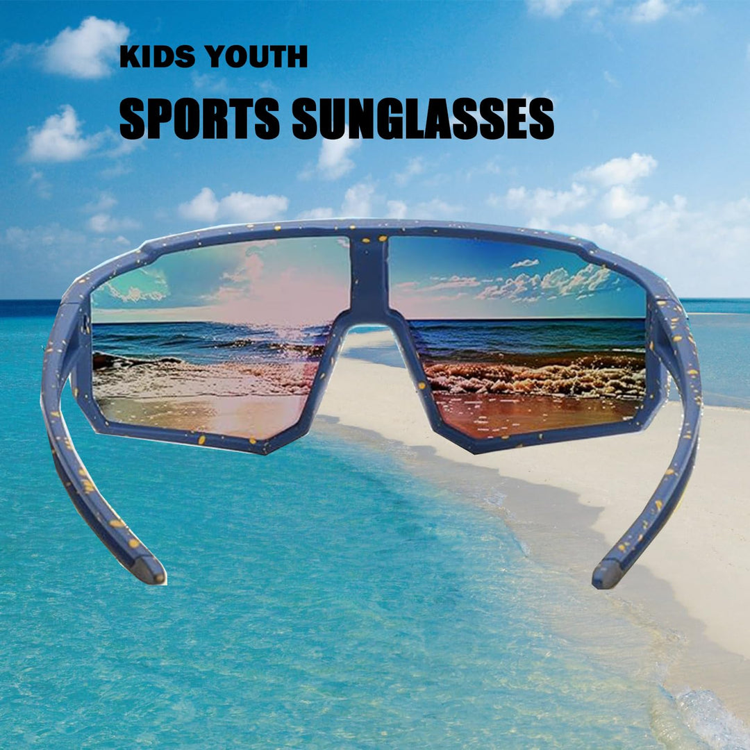 Youth Baseball Sunglasses For Boys Girls,UV400 Kids Sports Sunglasses,Cycling glasse Running Golf