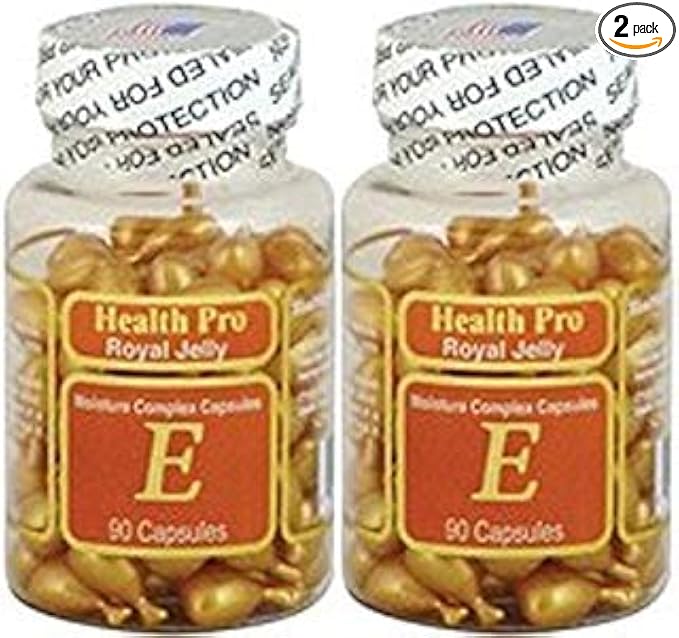 Vitamin E Skin Oil Royal Jelly, 90 Softgels (Pack of 2)