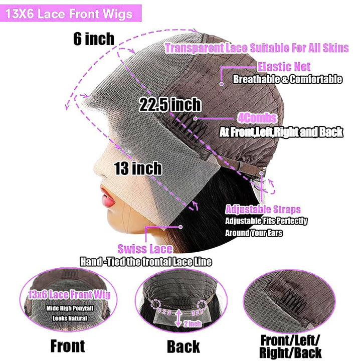 14 Inch Bob Wig Human Hair 13x6 Frontal Lace Wig 200% Density HD Lace Front Wigs Human Hair Pre Plucked Short Bob Wigs for Black Women 100% Real Human Hair Curly Natural Black