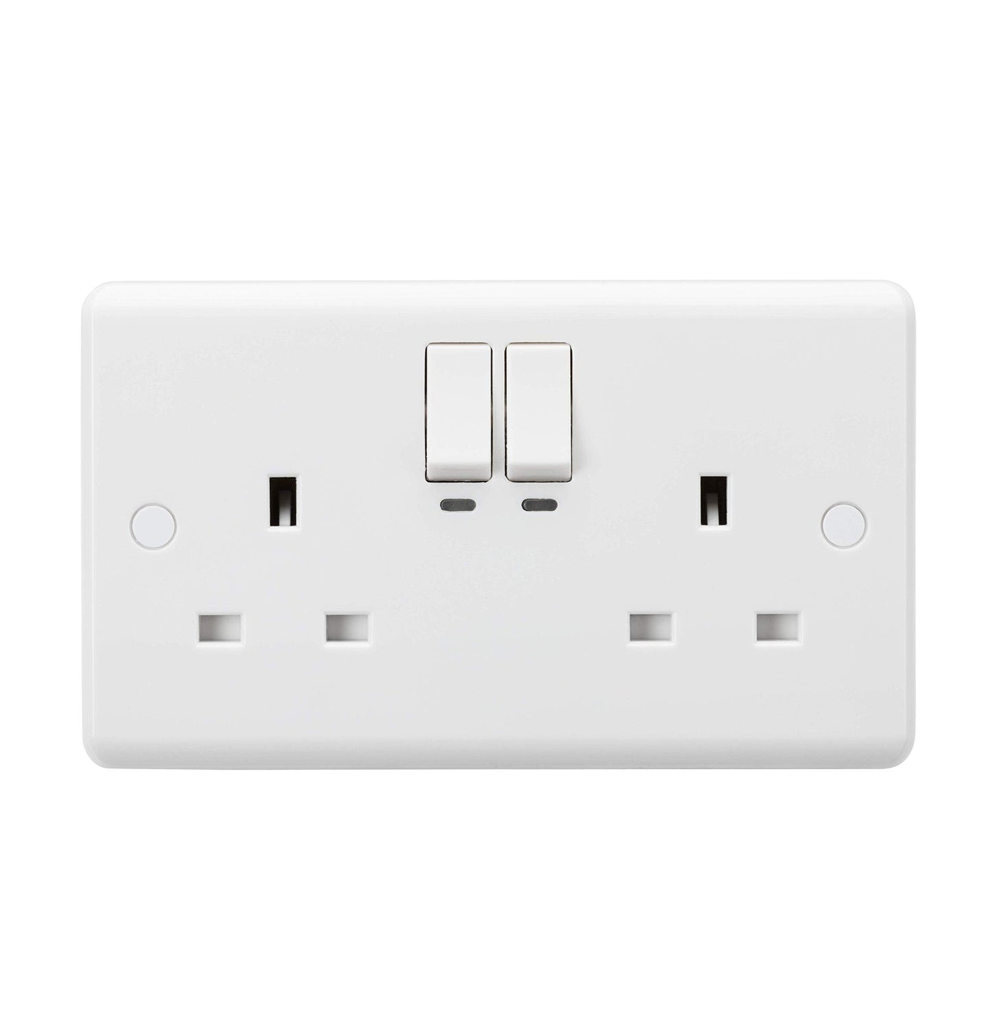 Knightsbridge CU9KW Smart Twin Socket - WiFi No hub Required, white, Curved Edge
