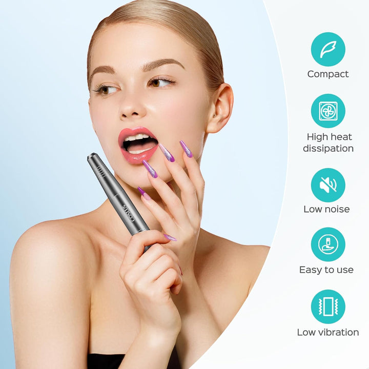 Professional Electric Nail Drill File Kit | Portable Acrylic & Gel Nail Tools