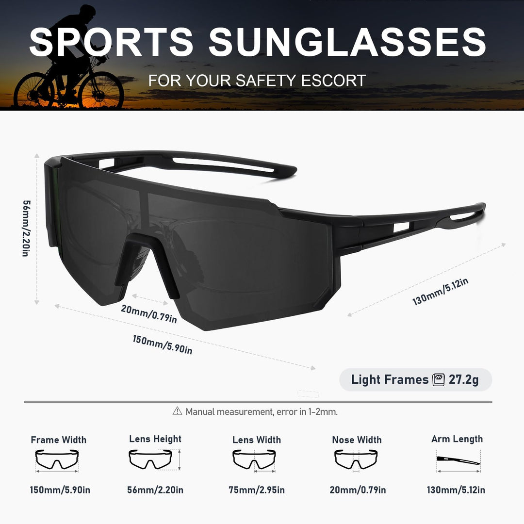 TURBOPEP Polarized Sports Sunglasses for Men and Women,Fishing Cycling Mountain Bike Baseball Sunglasses with UV Protection