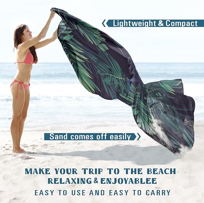Beach Blanket Sandproof Waterproof 78''×81''1-5 Adults Oversized,Compact Lightweight Durable Beach Mat for Travel Camping Hiking Picnic Blanket