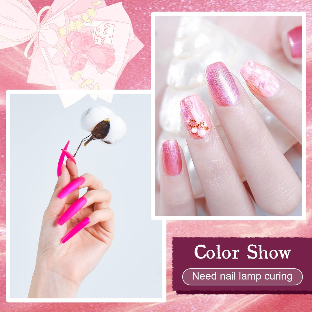 60 PCS Gel Nail Polish Kit | UV Light | 55 Beautiful Colors for Home & Salon