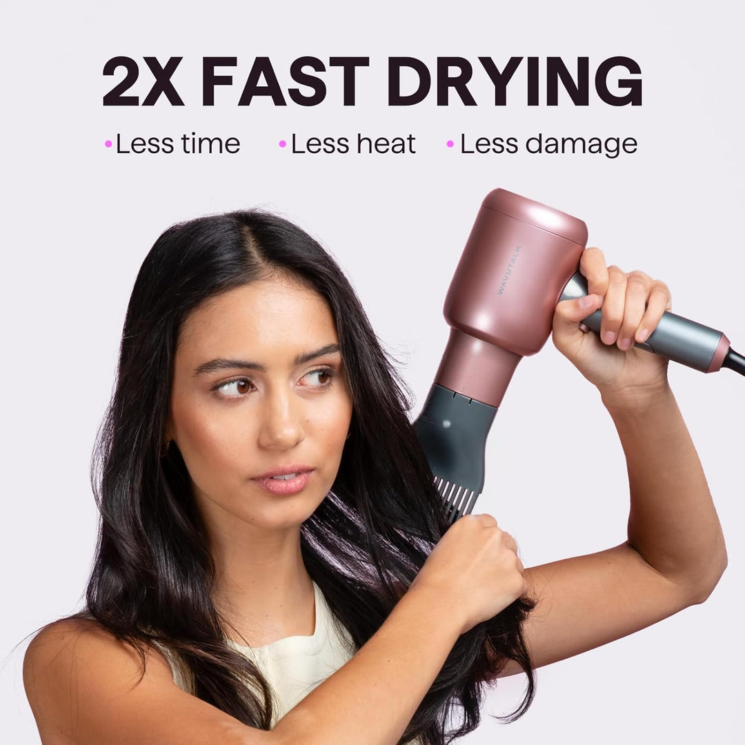 Wavytalk 1875W Ionic Hair Dryer | Diffuser & Comb for Curly Hair | Green