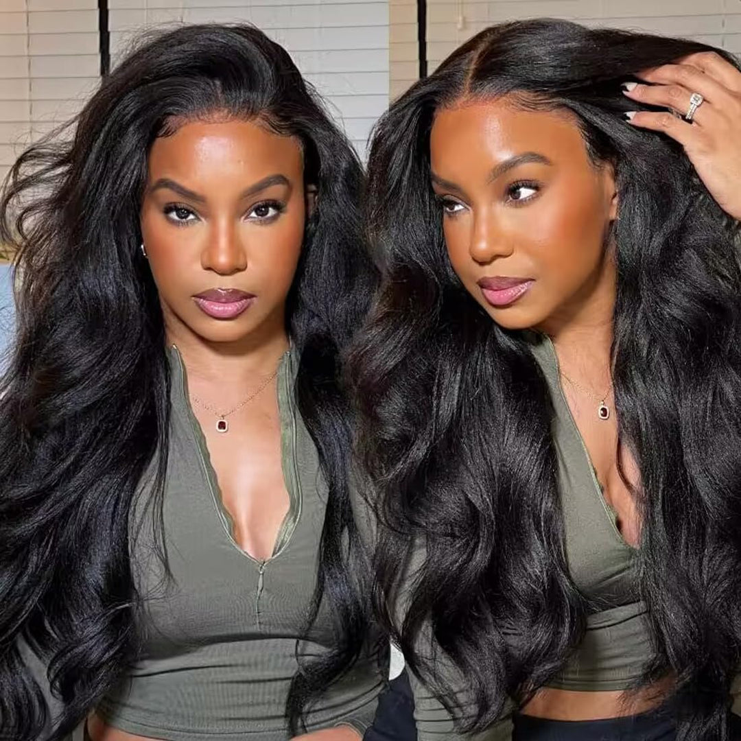 Unice Bye Bye Knots Wig Invisible Knots Yaki Straight 7X5 Lace Front Wigs Human Hair Pre Everything Glueless Wig Human Hair Pre