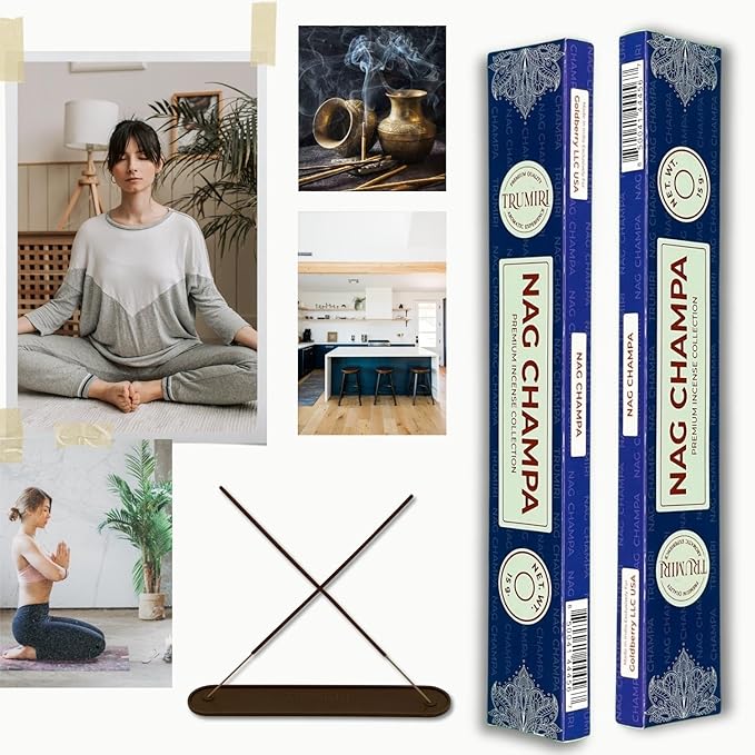 Nag Champa Incense Sticks - Total 30 Insence-Sticks - Dual Pack of 15 Insense - Inciensos - Inscents - Natural Non Toxic Ingredients - Incents - Incence - Inscense - Insents