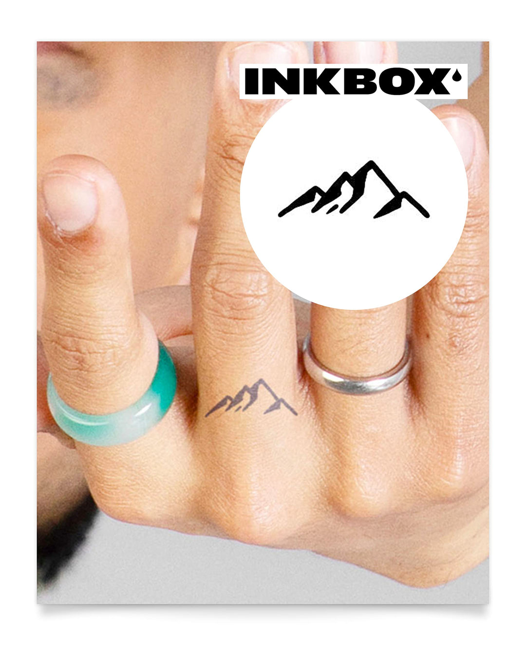 Inkbox Temporary Tattoos, Semi-Permanent Tattoo, One Premium Easy Long Lasting, Water-Resistant Temp Tattoo with For Now Ink - Lasts 1-2 Weeks, Damavand, 1 x 1 in