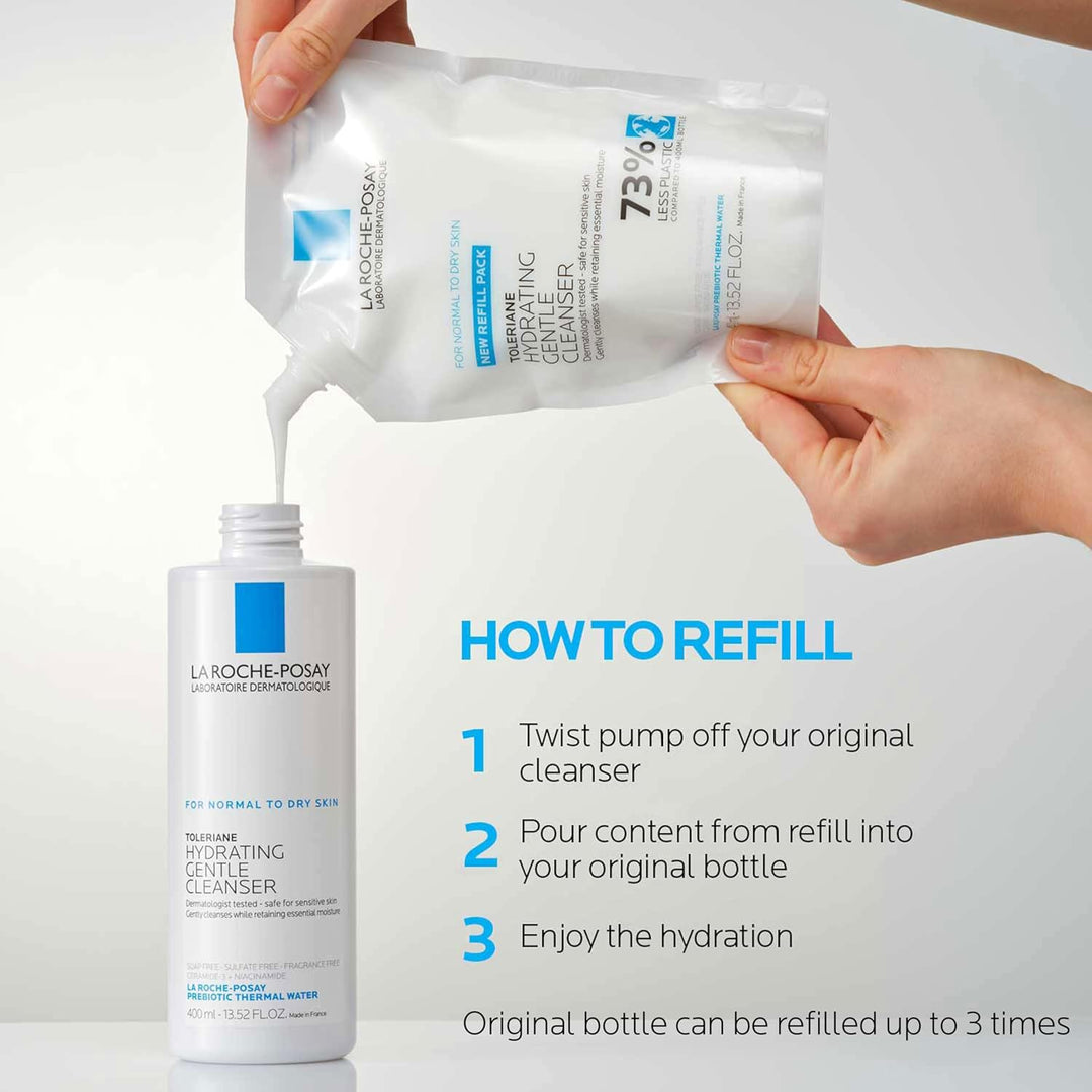 La Roche-Posay Toleriane Hydrating Face Cleanser | Niacinamide & Ceramides | Fragrance-Free for Sensitive Skin
