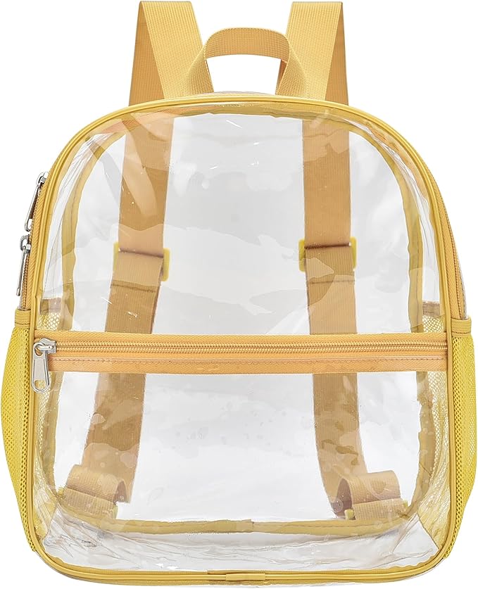 USPECLARE Clear Backpack Stadium Approved 12X11x6, Waterproof Clear Bag Stadium Backpack for Concert Work Sport Event