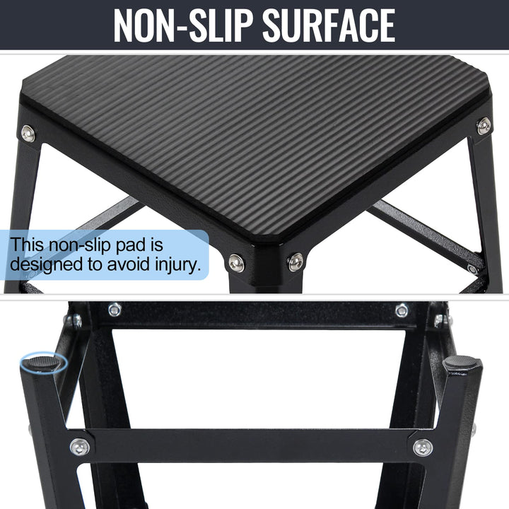 Hasopy Plyometric Platform Box Set 12/18/24/30 Inches, Fitness Exercise Jump Box Step Red/Black, Plyometric Box Jumping Exercise Training (Set of 4 Black)