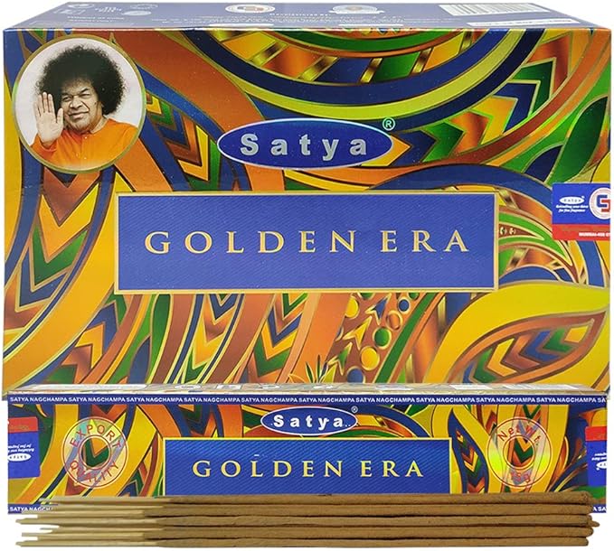Golden Era Incense Sticks and Incense Stick Holder Bundle Insence Insense Satya Incense