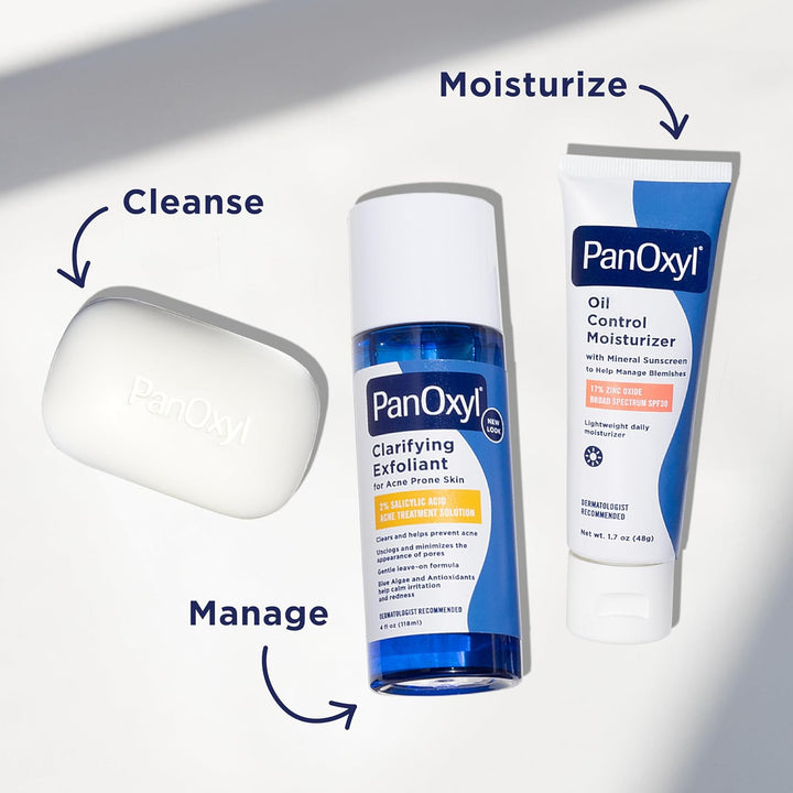 PanOxyl Acne Treatment Bar | 10% Benzoyl Peroxide | Vegan Soap for Acne-Prone Skin | 4 oz