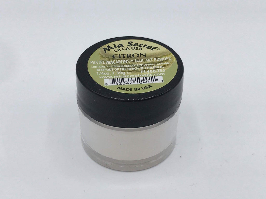 Mia Secret ACRYLIC POWDER - PASTEL MACARONS - SINGLE JAR - PICK YOUR COLOR - 2018 Collection! (CITRON)