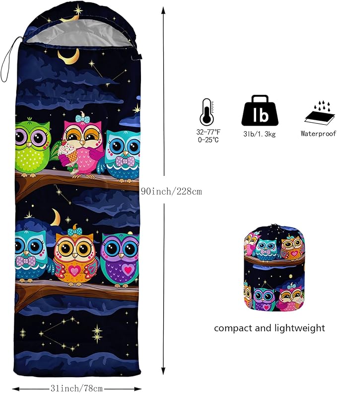 AILONEN Boys Sports Camping Sleeping Bags,Lightweight & Waterproof,3 Season Warm & Cool Weather,Black Player Basketball Sleeping Bags for Kids Adults,Travelling,Outdoors