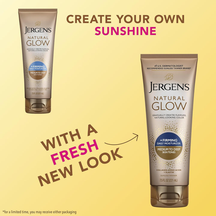Jergens Natural Glow Firming Self Tanner Lotion | Fair to Medium Skin | 7.5 Fl Oz