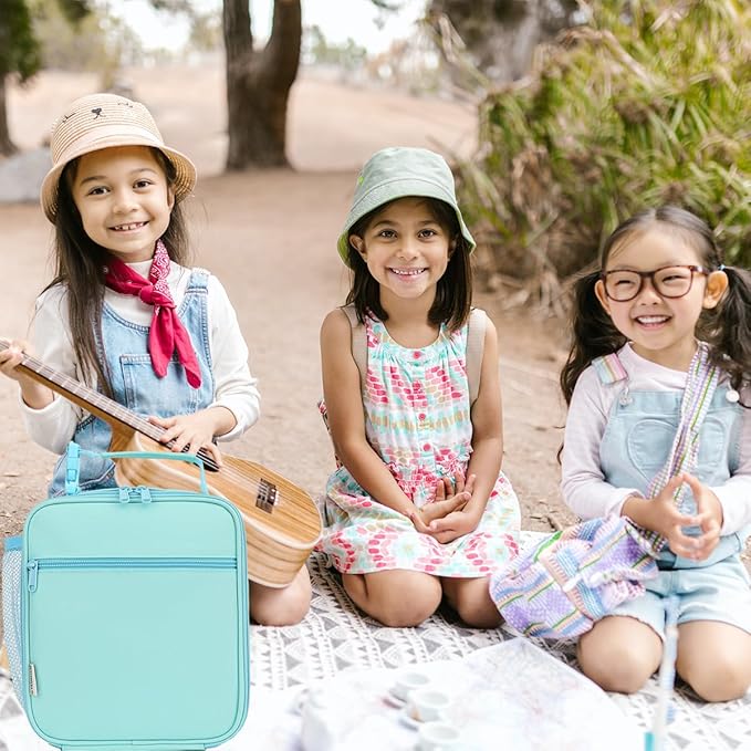 Lunch Box for Kids Boys Girls Men Women, Insulated Small Soft Cooler Lunch Bag Kit for School Work Picnic Travel - Reusable Portable lunchbox, Green