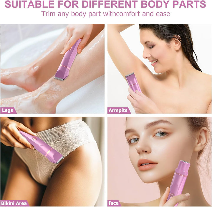 Electric Body Hair Trimmer | Groin & Bikini Trimmer for Men & Women | Waterproof, USB Rechargeable