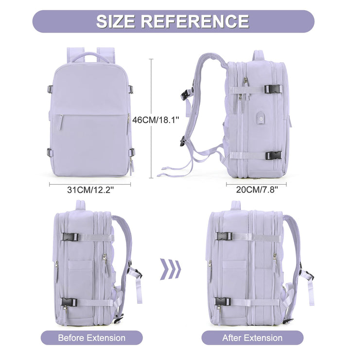 Extra Large Backpack For Traveling On Airplane Travel Backpack For Women Men Airline Approved Carry On Bags For Airplanes Gym Bag With Shoe Compartment Waterproof Laptop Backpack Hiking Backpack