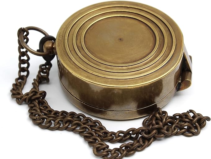 Be Strong and Courageous Do Not Be AfraidAntique Nautical Vintage Directional Magnetic Compass with Famous Scripture Quote Engraved Baptism Gifts with Wooden Case for Loved Ones, Son, Father, Love,