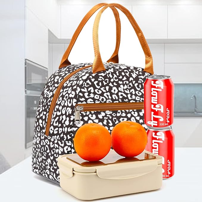 FlowFly Insulated Lunch Cooler Bag - Tote Bag Organizer for Women/Men, Cow