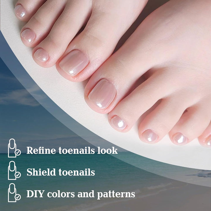 504Pcs Matte Soft Gel Toe Nail Tips | Full Cover for DIY Nail Extensions