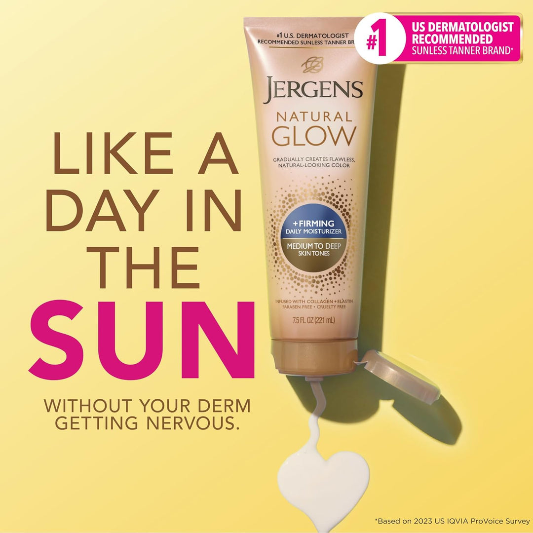 Jergens Natural Glow Firming Self Tanner Lotion | Fair to Medium Skin | 7.5 Fl Oz