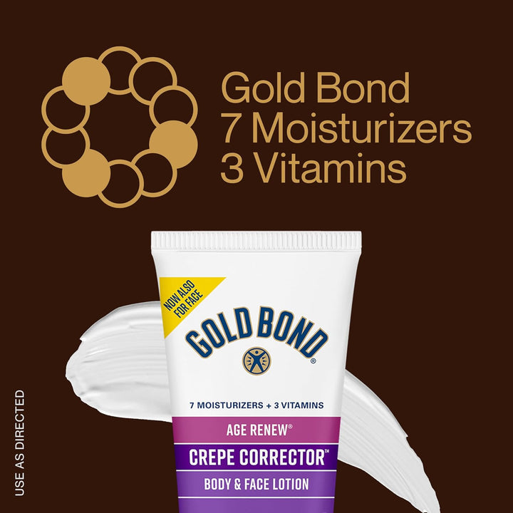 Gold Bond Age Renew Body Lotion & Neck Cream Set | Smoothing & Firming 10 oz