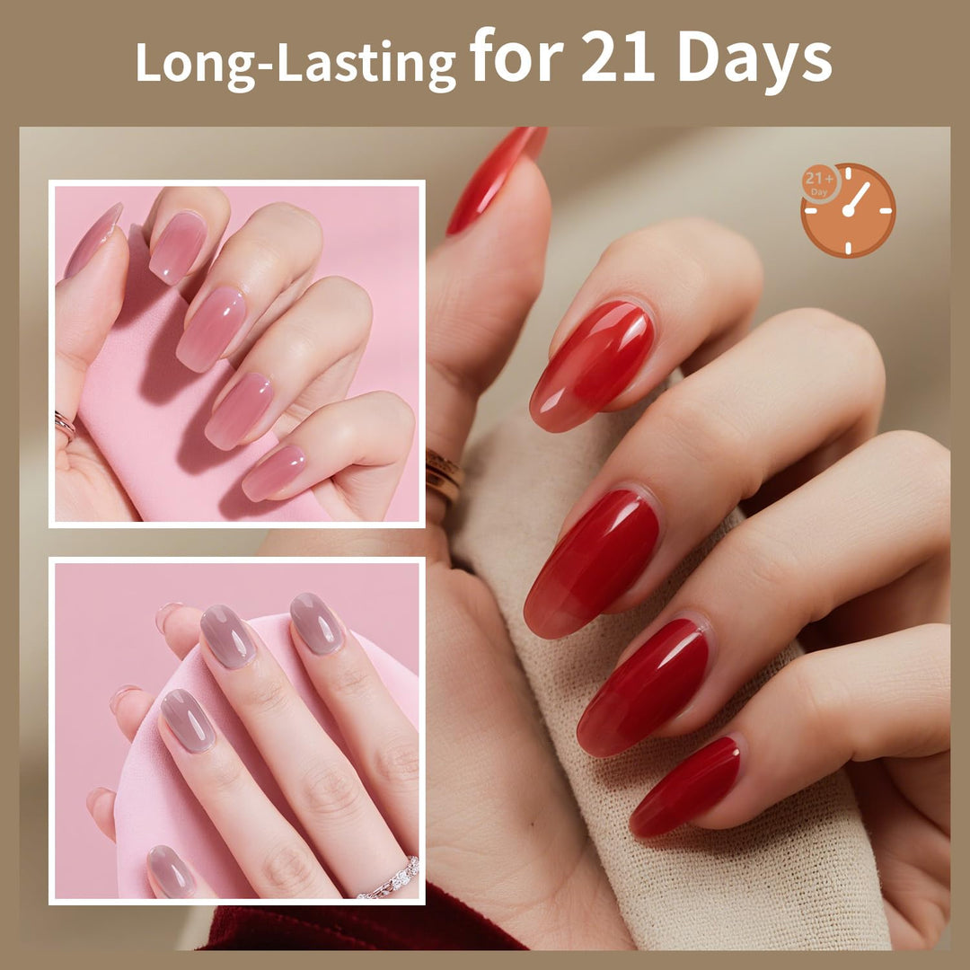 32+4 Pcs Gel Nail Polish Kit | Glitter Soak Off Gel for DIY Manicure