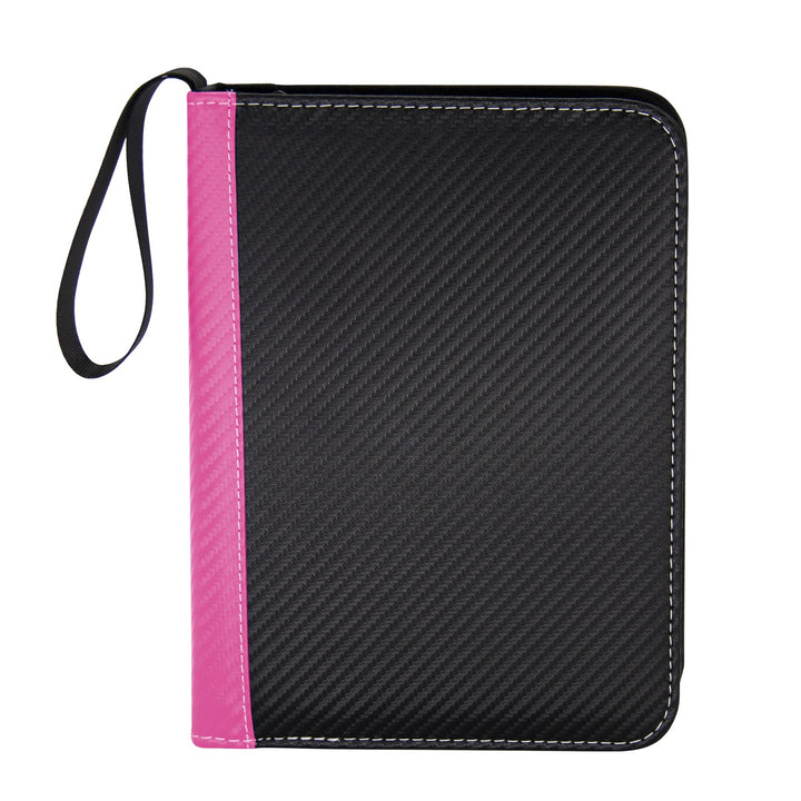 MaoKea Card Binder For Card 4-Pocket Sleeves with 440 Cards Holder,Game Collection Binder Card Holder Of Fit for TCGcard album,game card Yugioh Trading Sports Cards (Pink and black)