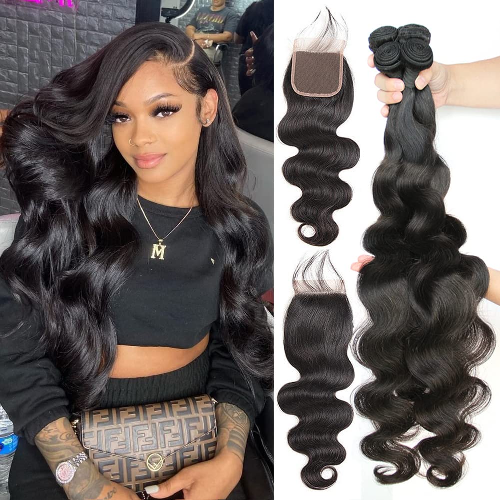Closure With 4 Bundles (24 26 28 30+22