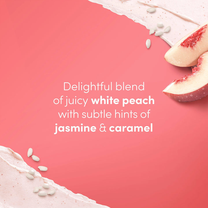 Dove White Peaches & Crushed Rice Body Scrub Exfoliates and Deeply Nourishes for Smooth, Radiant Skin 15oz