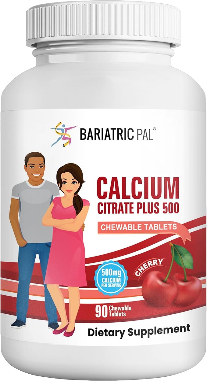 BariatricPal Calcium Citrate 500mg Chewable Tablets - 2-Flavor Variety Pack