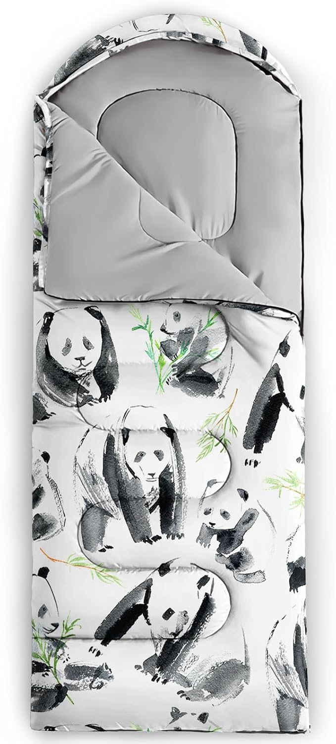 AILONEN Boys Sports Camping Sleeping Bags,Lightweight & Waterproof,3 Season Warm & Cool Weather,Black Player Basketball Sleeping Bags for Kids Adults,Travelling,Outdoors