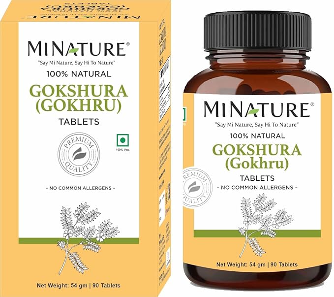 minature Gokshura (Gokhru) (Tribulus Terrestris) Tablets | Pure & Natural Plant Based Herbal Supplement| No Artificial additives, Gluten Free |90 Tablets, 45 Days Supply