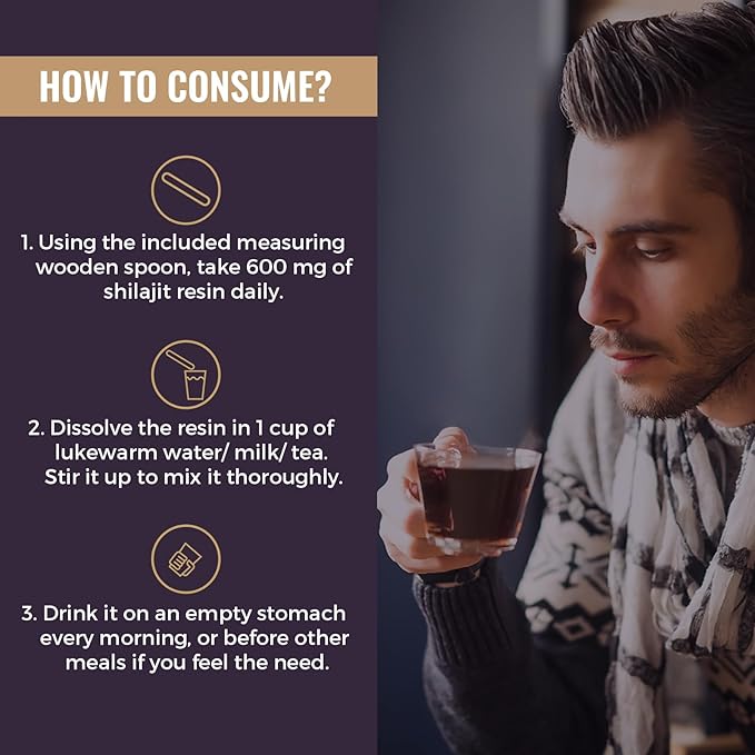 Ajoblanco 600mg Shilajit Pure Himalayan Organic Shilajit Resin - Himalayan Shilajit Resin with Organic Ayurvedic Blend in High Potency for Energy, Strength & Immunity, Pack of 3