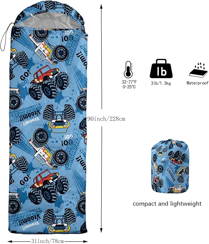 AILONEN Kids Floral Cat Camping Sleeping Bags,Lightweight & Waterproof,3 Season Warm & Cool Weather,Kawaii Kitten Sleeping Bags for Girls Adults,Travelling,Outdoors